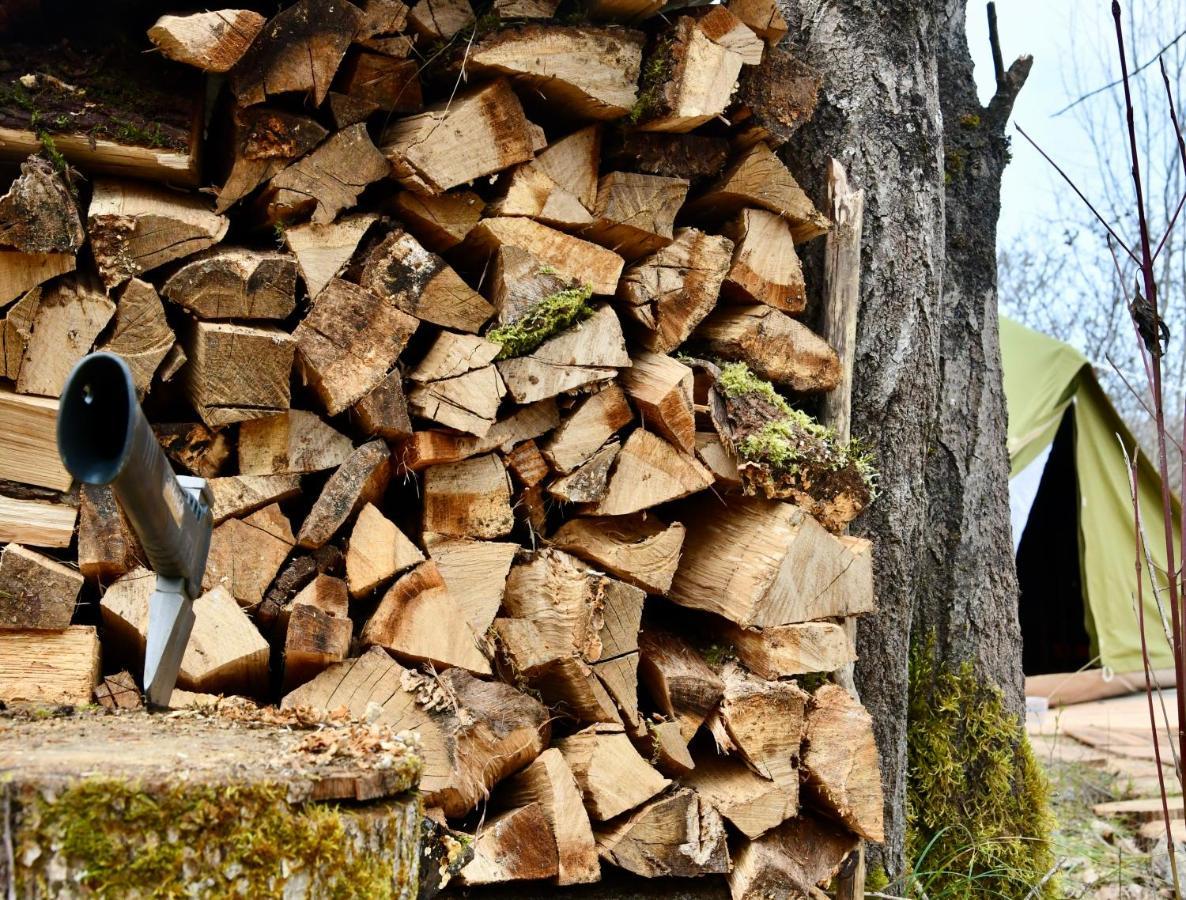 Tente Bivouac Option Bain Chauffee Au Bois Idrac-Respailles Ngoại thất bức ảnh